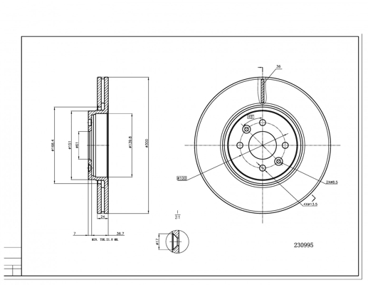 Brake Disc - 230 995 HART