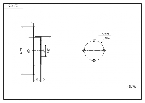 Brake Disc - 231 776 HART