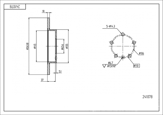 Brake Disc - 241 078 HART