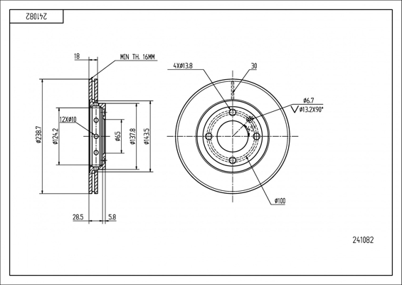 Brake Disc - 241 082 HART