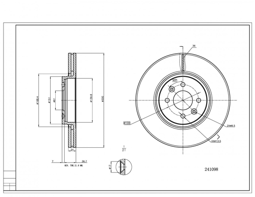 Brake Disc - 241 098 HART