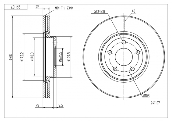 Brake Disc - 241 107 HART