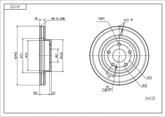 Brake Disc - 241 125 HART