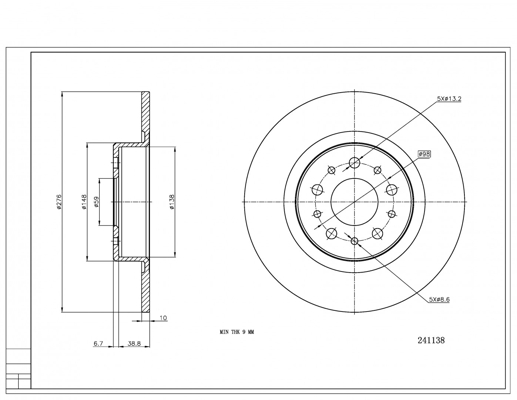 Brake Disc - 241 138 HART