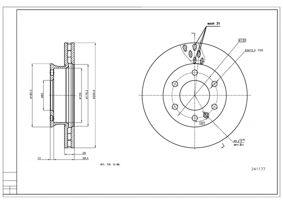 Brake Disc - 241 177 HART