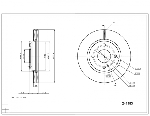 Brake Disc - 241 183 HART