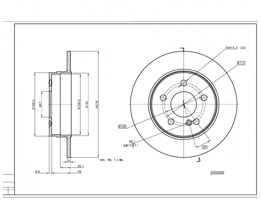 Brake Disc - 250 260 HART