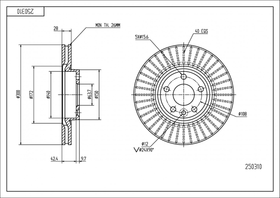 Brake Disc - 250 310 HART