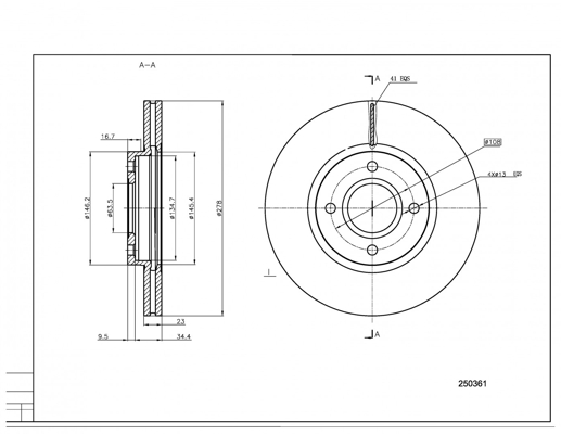 Brake Disc - 250 361 HART