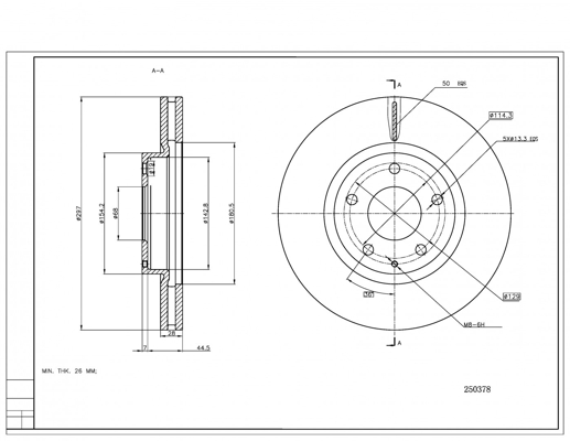 Brake Disc - 250 378 HART