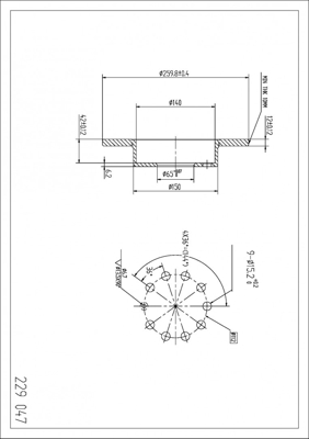 Brake Disc - 229 047 HART