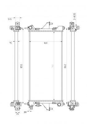 Radiator, engine cooling - 624 516 HART
