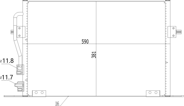 Condenser, air conditioning - 602 271 HART