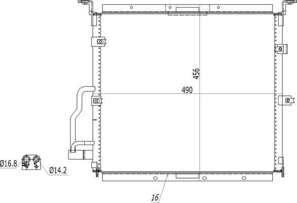 Condenser, air conditioning - 605 712 HART