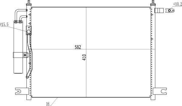 Condenser, air conditioning - 605 715 HART