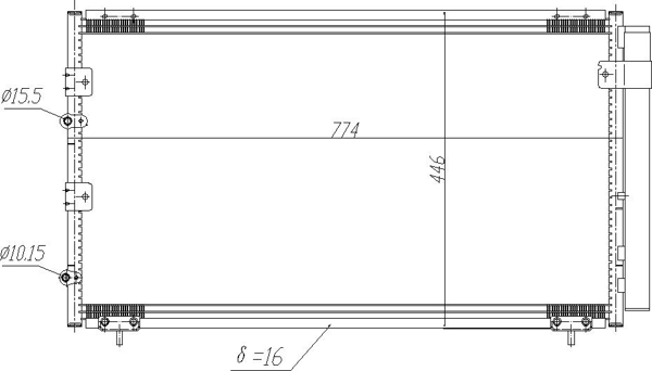 Condenser, air conditioning - 605 736 HART
