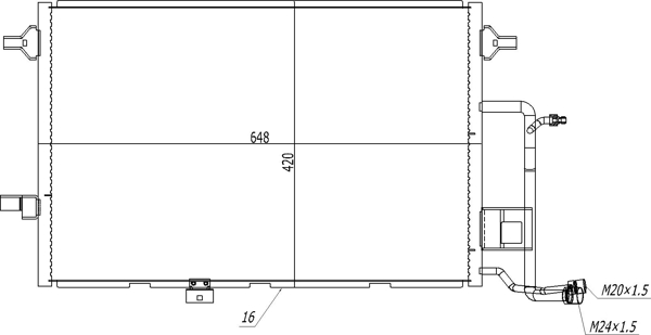 Condenser, air conditioning - 606 000 HART