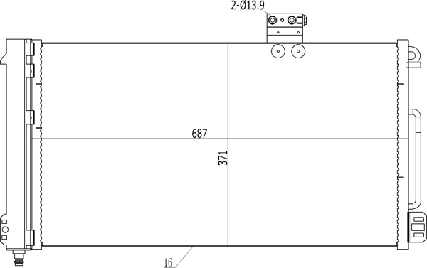 Condenser, air conditioning - 606 117 HART