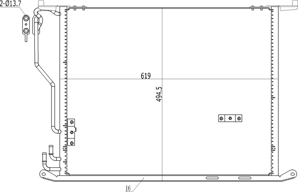 Condenser, air conditioning - 606 128 HART