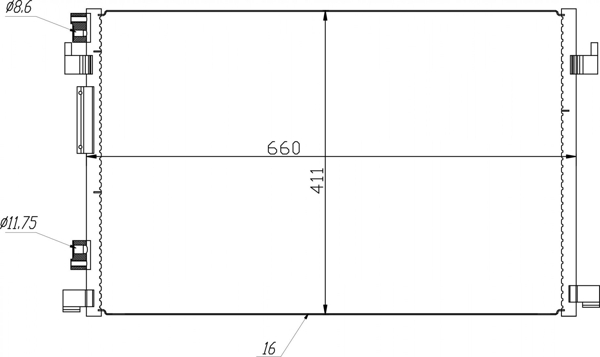 Condenser, air conditioning - 606 145 HART