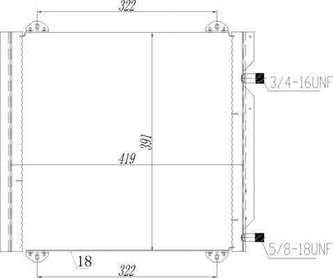 Condenser, air conditioning - 606 160 HART