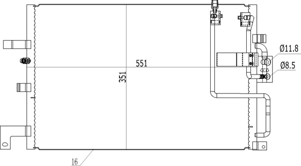 Condenser, air conditioning - 606 165 HART