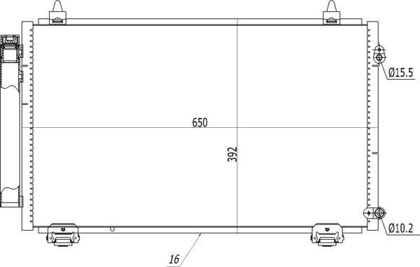 Condenser, air conditioning - 606 201 HART