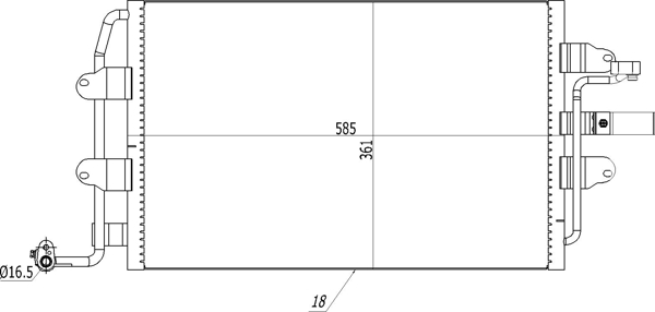 Condenser, air conditioning - 606 209 HART
