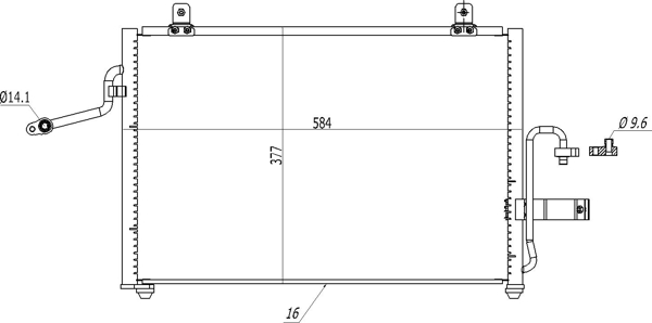Condenser, air conditioning - 606 539 HART