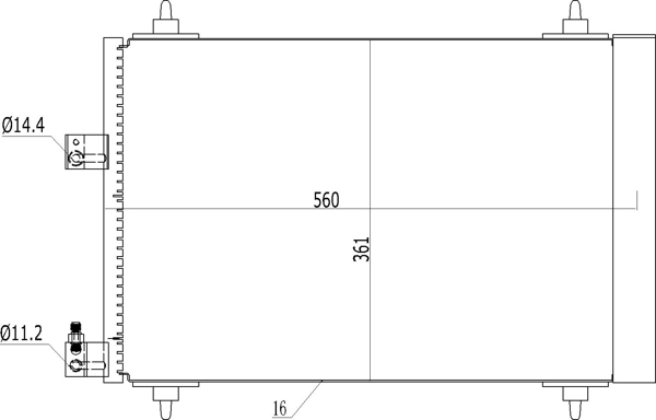 Condenser, air conditioning - 606 541 HART