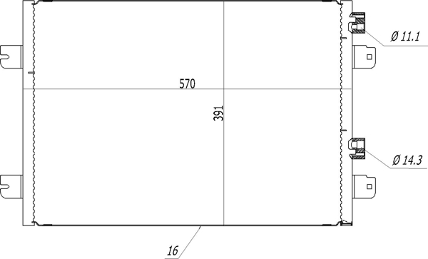 Condenser, air conditioning - 606 791 HART