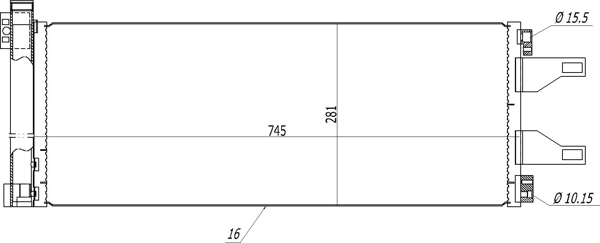Condenser, air conditioning - 608 187 HART