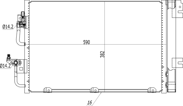Condenser, air conditioning - 608 212 HART
