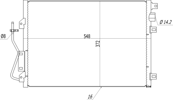 Condenser, air conditioning - 608 630 HART
