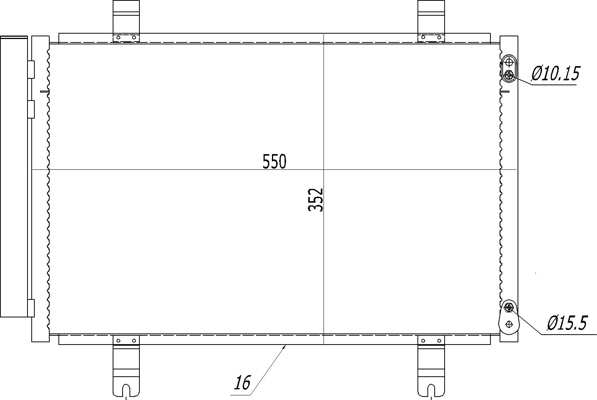 Condenser, air conditioning - 611 254 HART