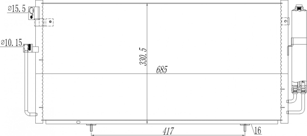 Condenser, air conditioning - 611 256 HART