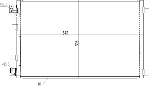 Condenser, air conditioning - 611 424 HART