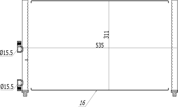 Condenser, air conditioning - 612 163 HART