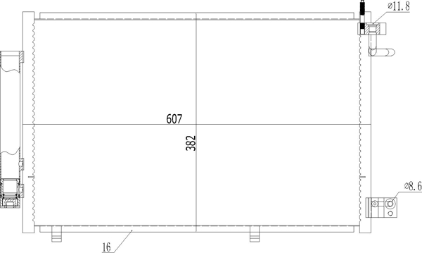 Condenser, air conditioning - 612 176 HART
