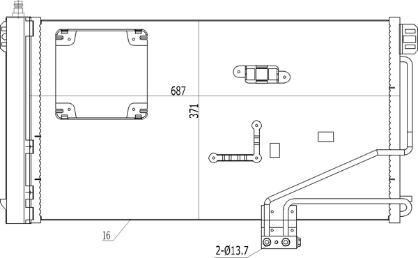 Condenser, air conditioning - 612 248 HART