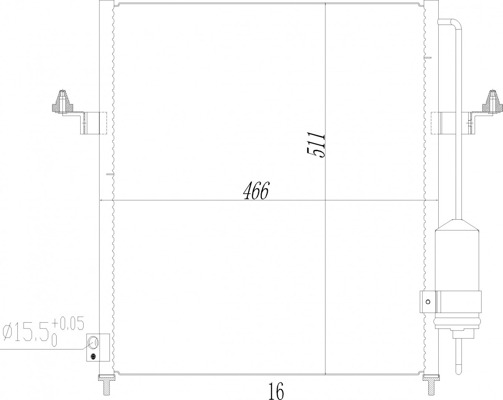 Condenser, air conditioning - 612 257 HART