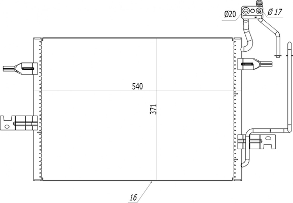 Condenser, air conditioning - 612 260 HART