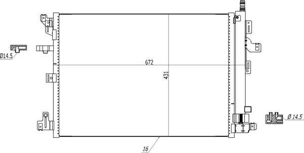 Condenser, air conditioning - 613 029 HART