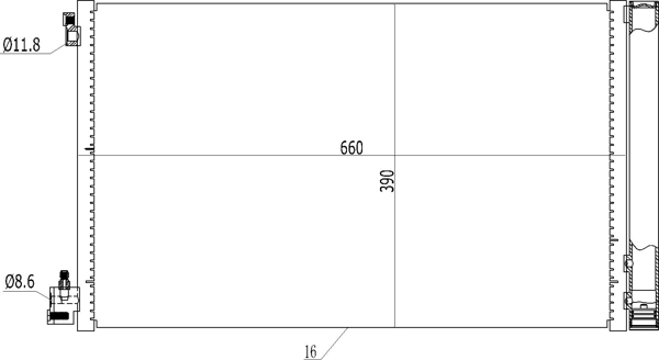 Condenser, air conditioning - 613 250 HART