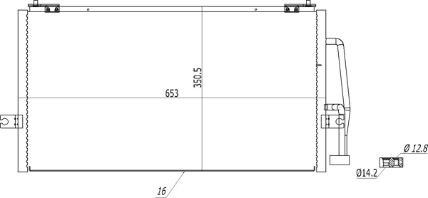 Condenser, air conditioning - 614 477 HART