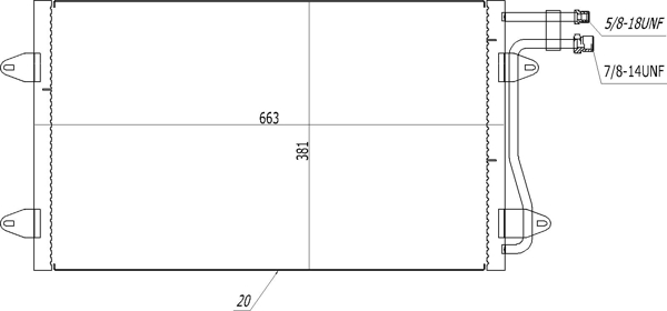 Condenser, air conditioning - 614 480 HART