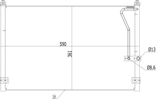 Condenser, air conditioning - 614 486 HART