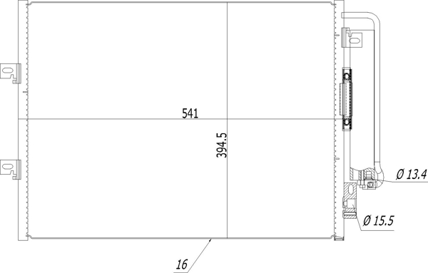 Condenser, air conditioning - 614 502 HART