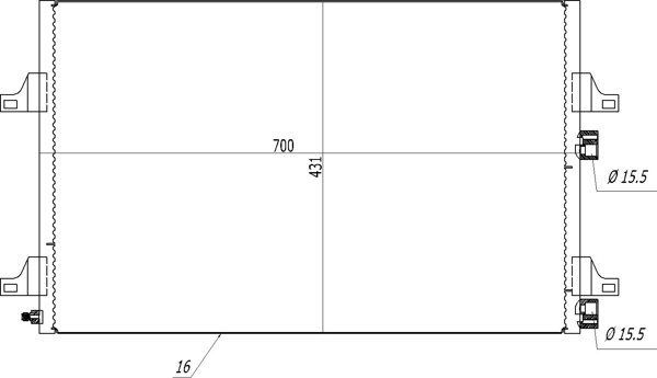 Condenser, air conditioning - 614 503 HART
