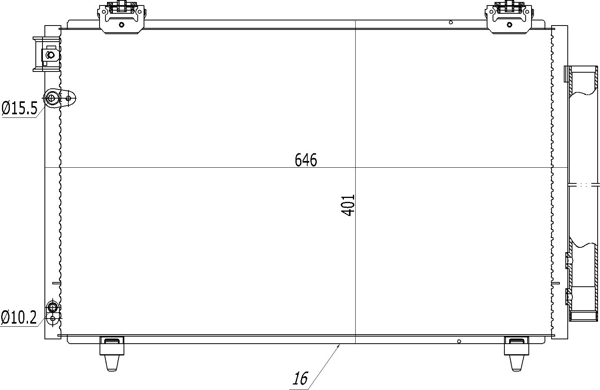 Condenser, air conditioning - 614 519 HART